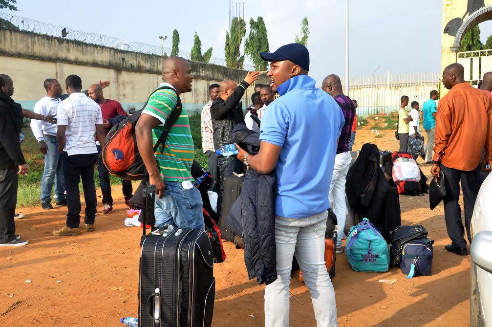 nigerians libya nigerian File: Germany Nigerians deported speaking with journalists