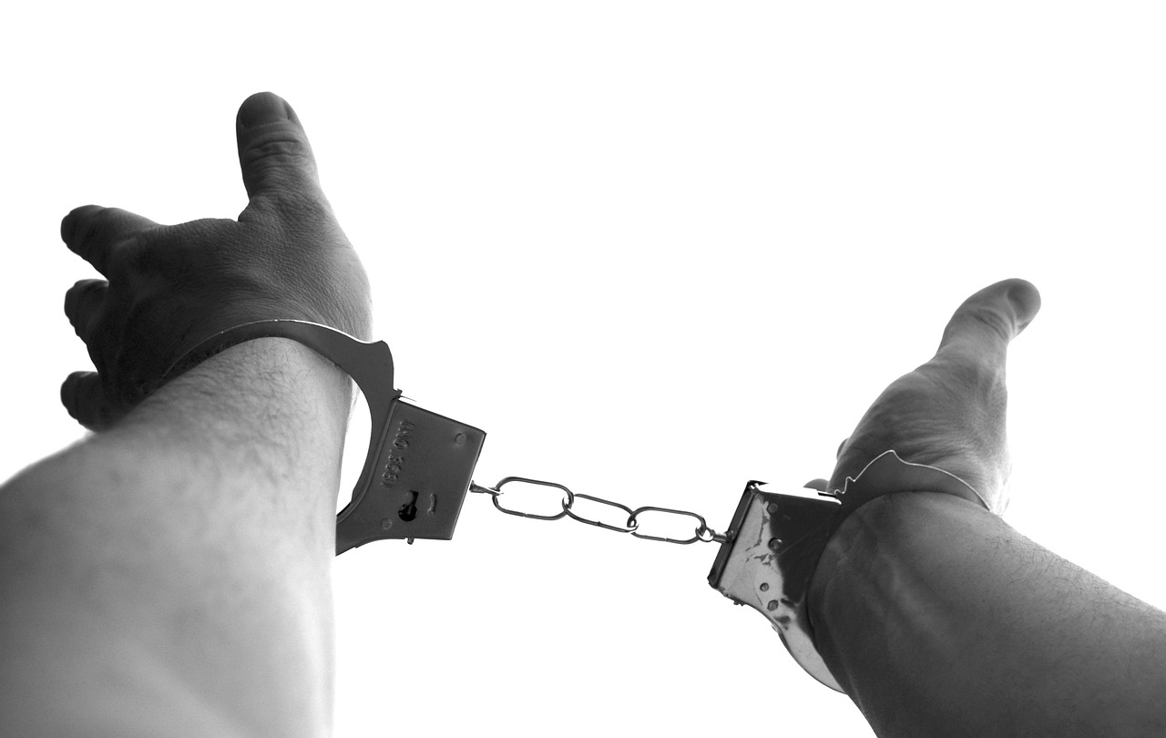 man handcuff arrested