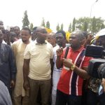 Conveners addressing the rally