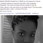 Late Chisom Jane Anekwe (nee Okereke) who died in Magodo Specialist Hospital.