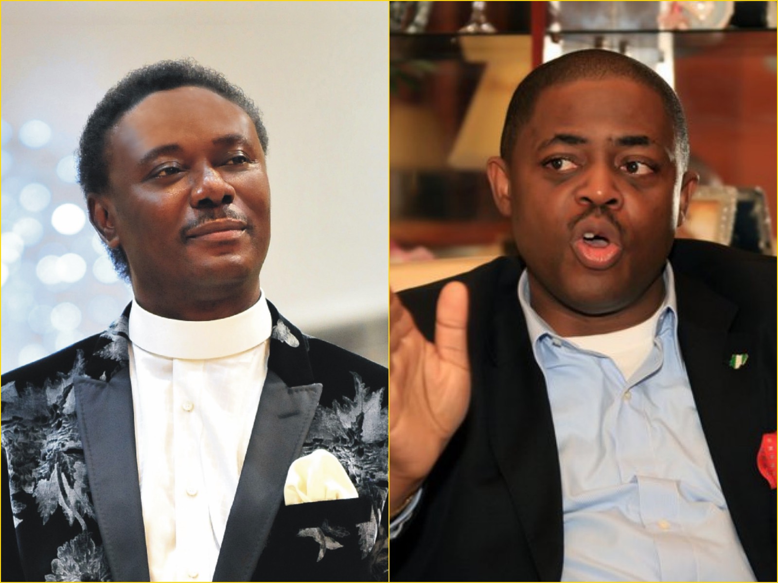 Left: Reverend Chris Okotie; Femi Fani-Kayode