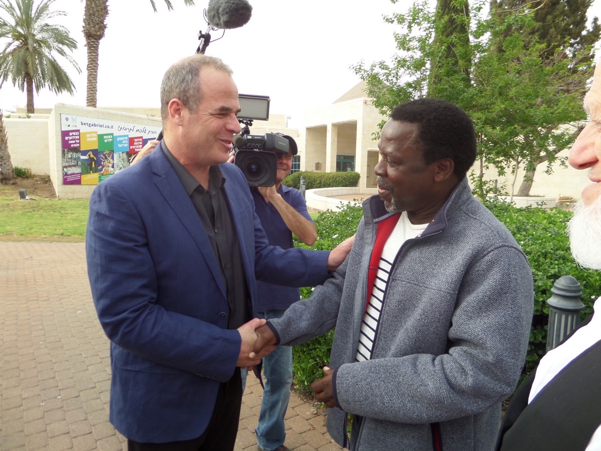 Prophet TB Joshua with the mayor of Jordan Valley, Idan Grimbaum in Israel