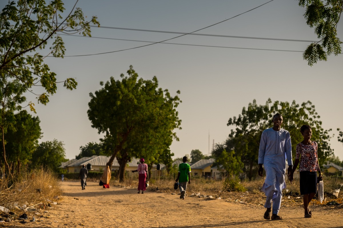 Children play with a ball during a recess at a UNICEF nigeria borno school schoolchildren nigeria
