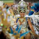 Revelers of Beija Flor samba school perf