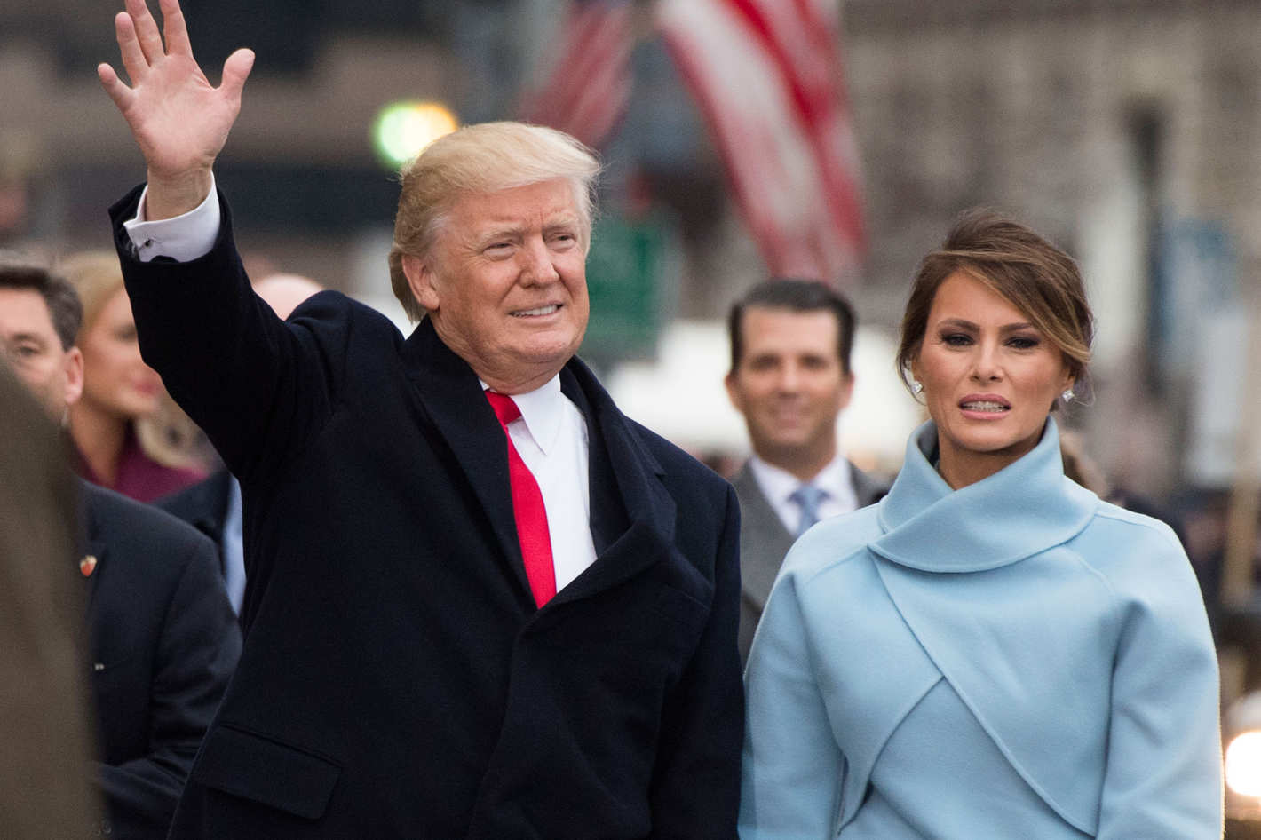 Melania Trump and husband, Donald Trump on January 21, 2017 at the inauguration of the 45th president of the United States. | Getty Images