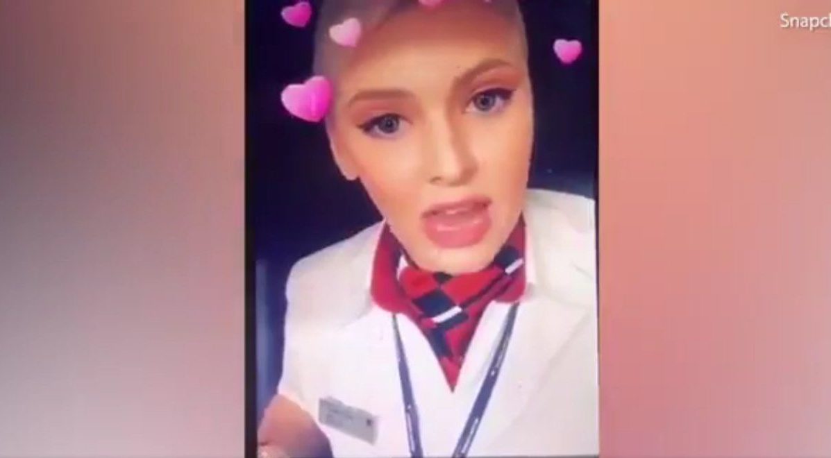  Joanne Wickenden, a 23 year old cabin crew attendant,who made racist/hate  comments against Nigerians on board a flight from London Heathrow to Abuja.