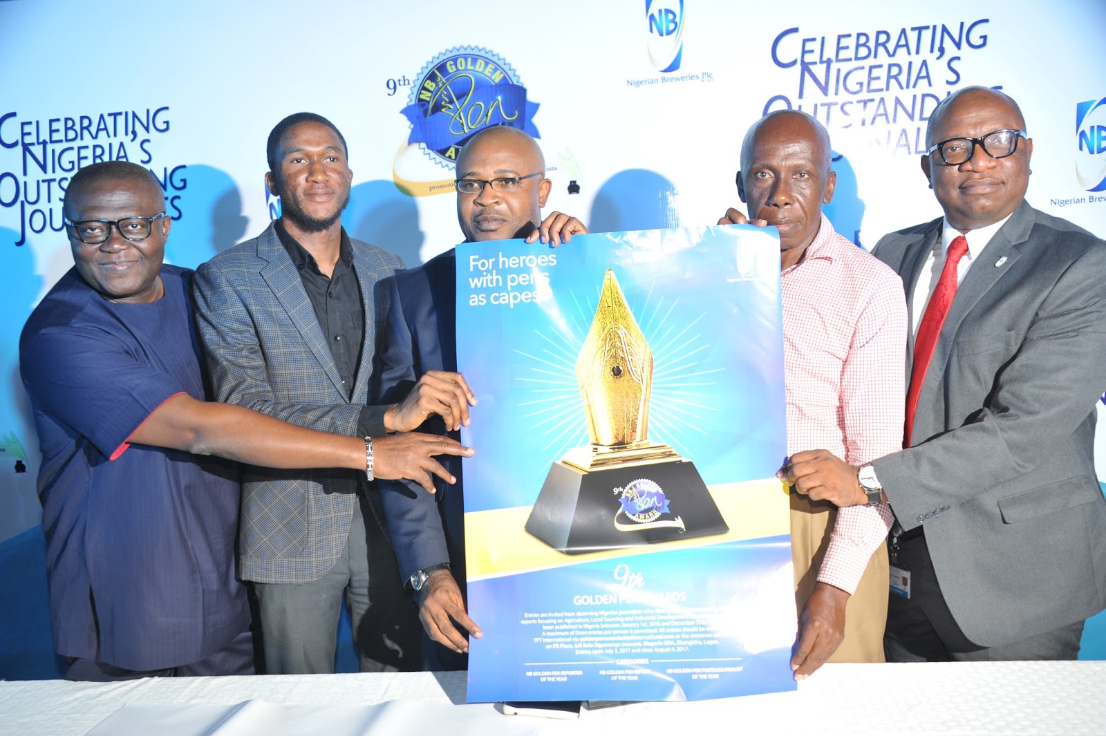 File: Picture taken at the 2016 edition of the Nigerian Breweries Golden Pen Awards