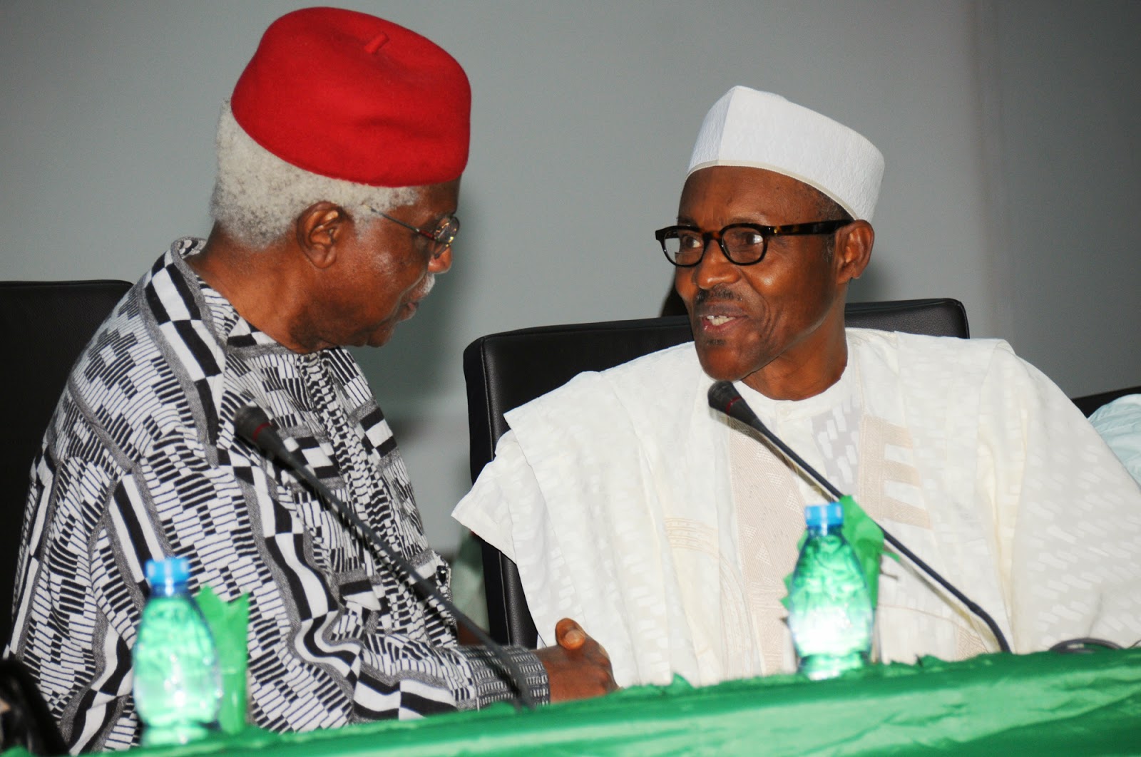 File photo of General Muhammadu Buhari and former Vice President Alex Ekwueme