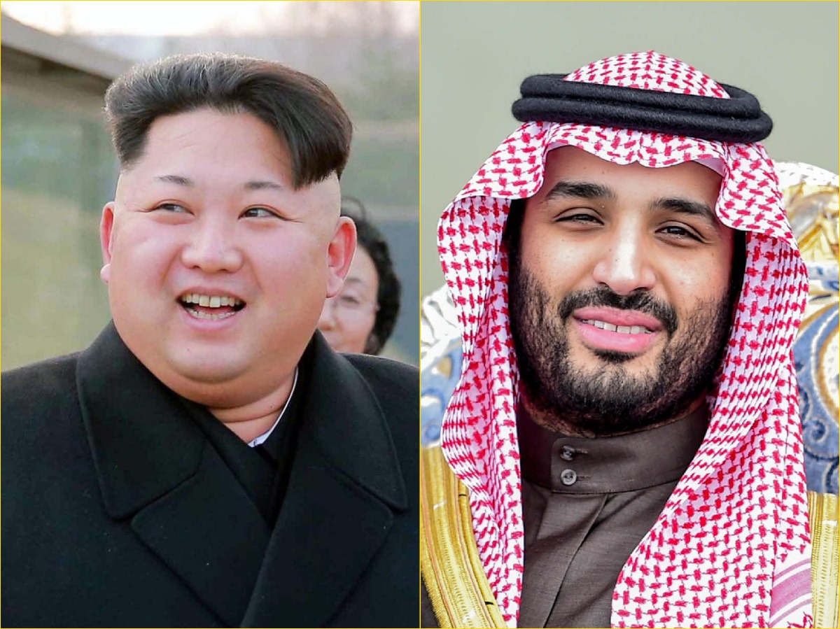 North Korean leader Kim Jong Un (Left); Saudi Arabia Crown Prince Mohammed bin Salman