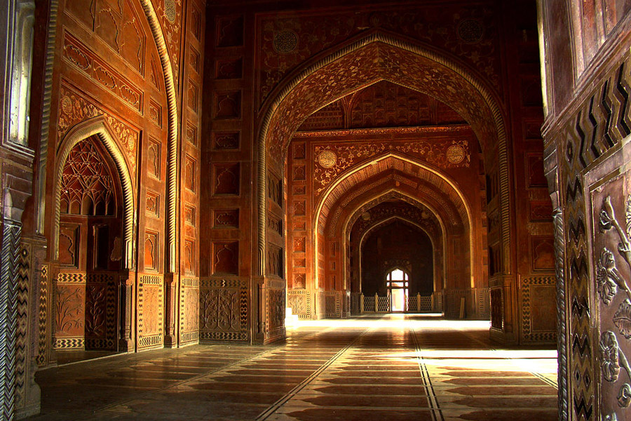 Mosque interior of the Taj Mahal india