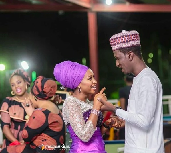 Maryam Sanda and her late husband, Haliru Bello on their wedding day in October 2015 