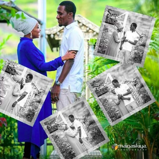 Maryam Sanda and her late husband, Haliru Bello on their wedding day in October 2015 