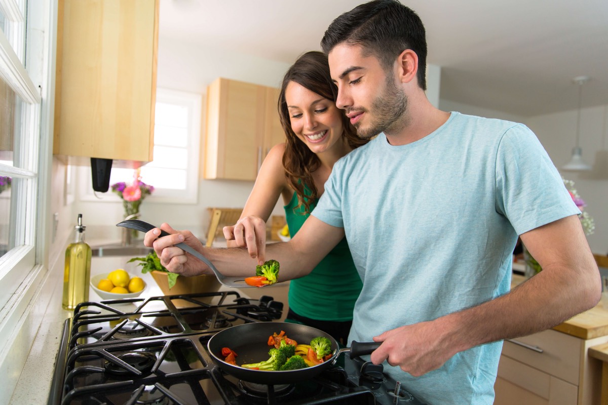 skills couple love cooking kitchen