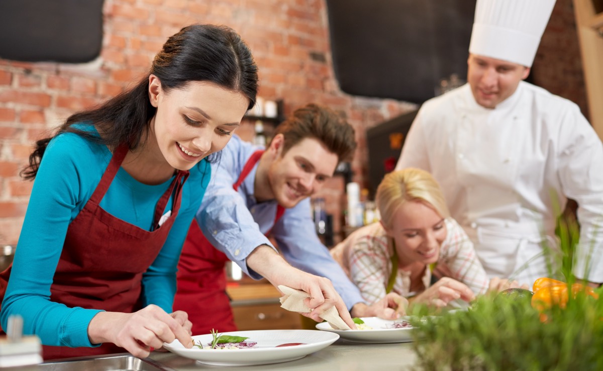 couple love cooking kitchen