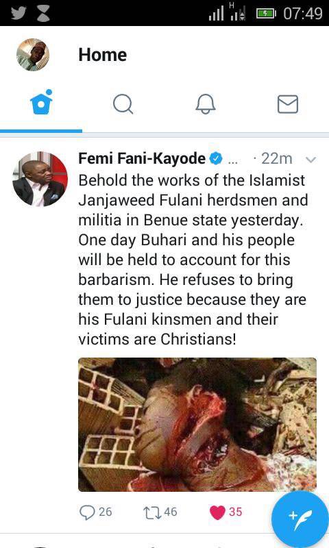 Fulani Herdsmen Femi Fani Kayode