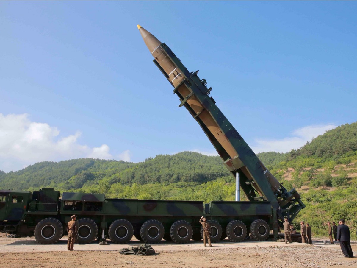 North Korea tests an intercontinental ballistic missile in this file photo