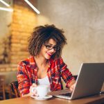 Coffee break Woman Laptop Office