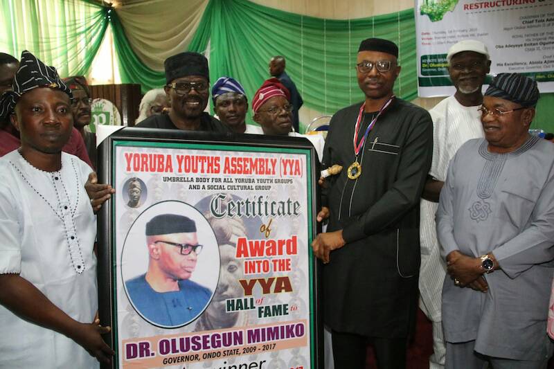 Olusegun Mimiko, Former Governor of Ondo State, speaking at the Yoruba Youth Summit in Ibadan on Thu, Feb 1, 2018