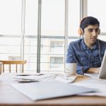 man laptop office working