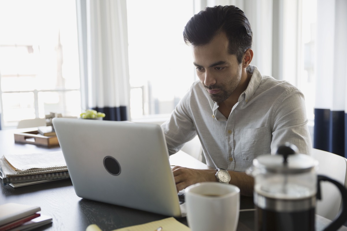entrepreneurs office worker desk laptop burnout