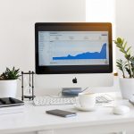 office worker desk laptop
