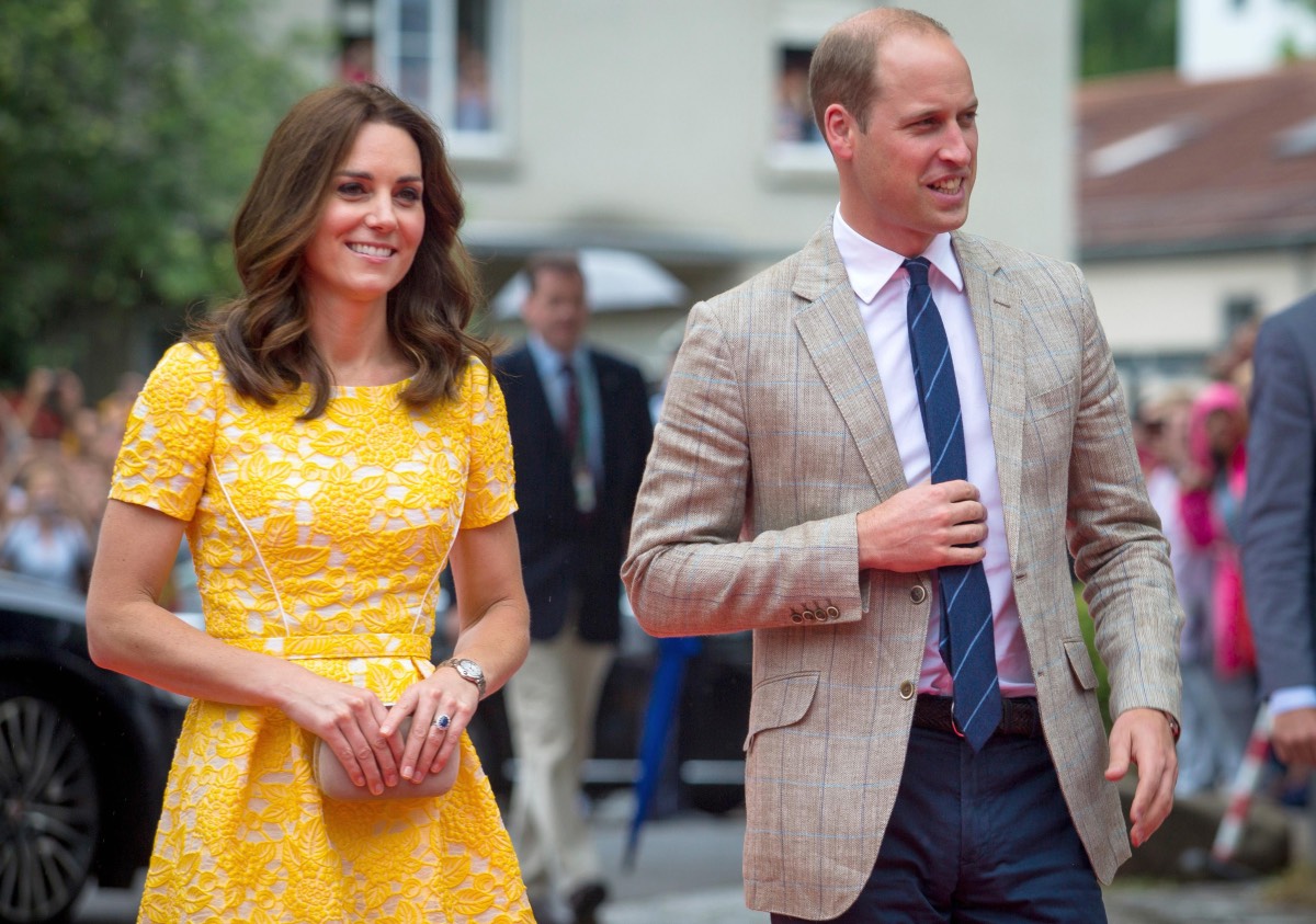 Prince William of the British Royal Family with his wife, Catherine Middleton, the Duchess of Cambridge Kate