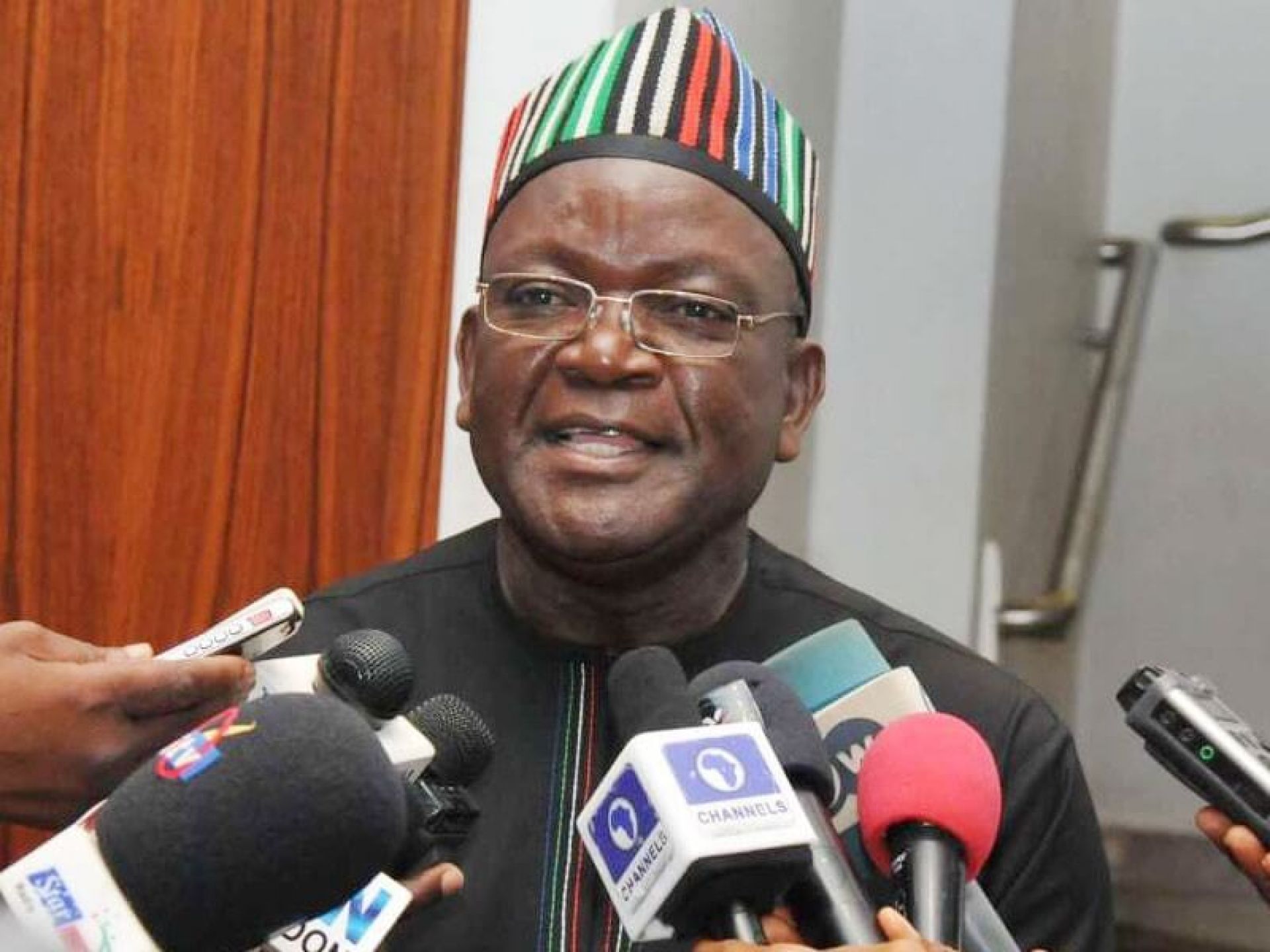 Hyacinth Alia, Samuel Ortom, the governor of Benue State