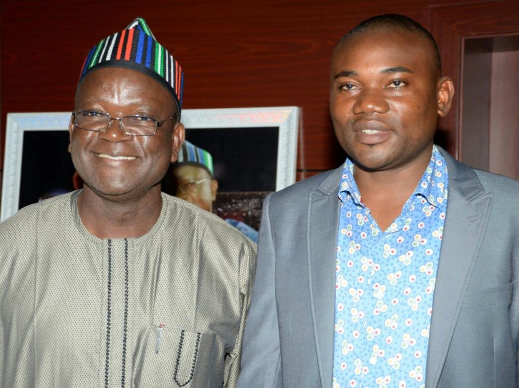 Terkimbi Ikyange, former speaker of Benue House of Assembly pictured with Benue Governor Samuel Ortom