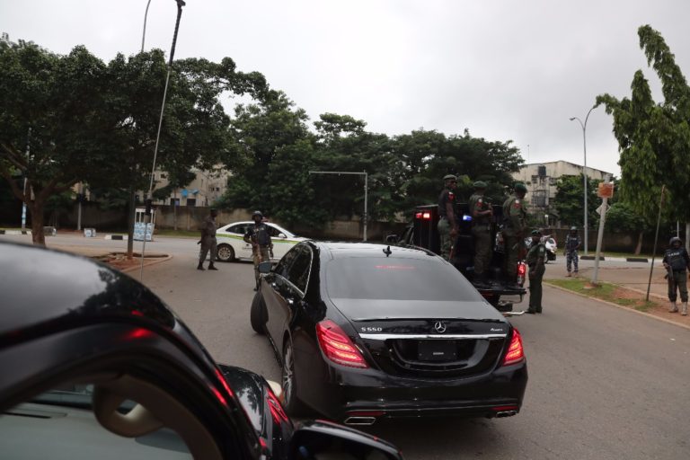 Operatives of Nigeria's secret police, the State Security Services, SSS, also known as DSS, lay siege on the residence of Ike Ekweremadu, the deputy president of the Nigerian Senate on Tuesday, July 24, 2018