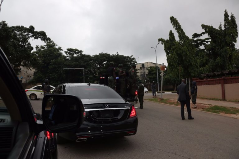 Operatives of Nigeria's secret police, the State Security Services, SSS, also known as DSS, lay siege on the residence of Ike Ekweremadu, the deputy president of the Nigerian Senate on Tuesday, July 24, 2018