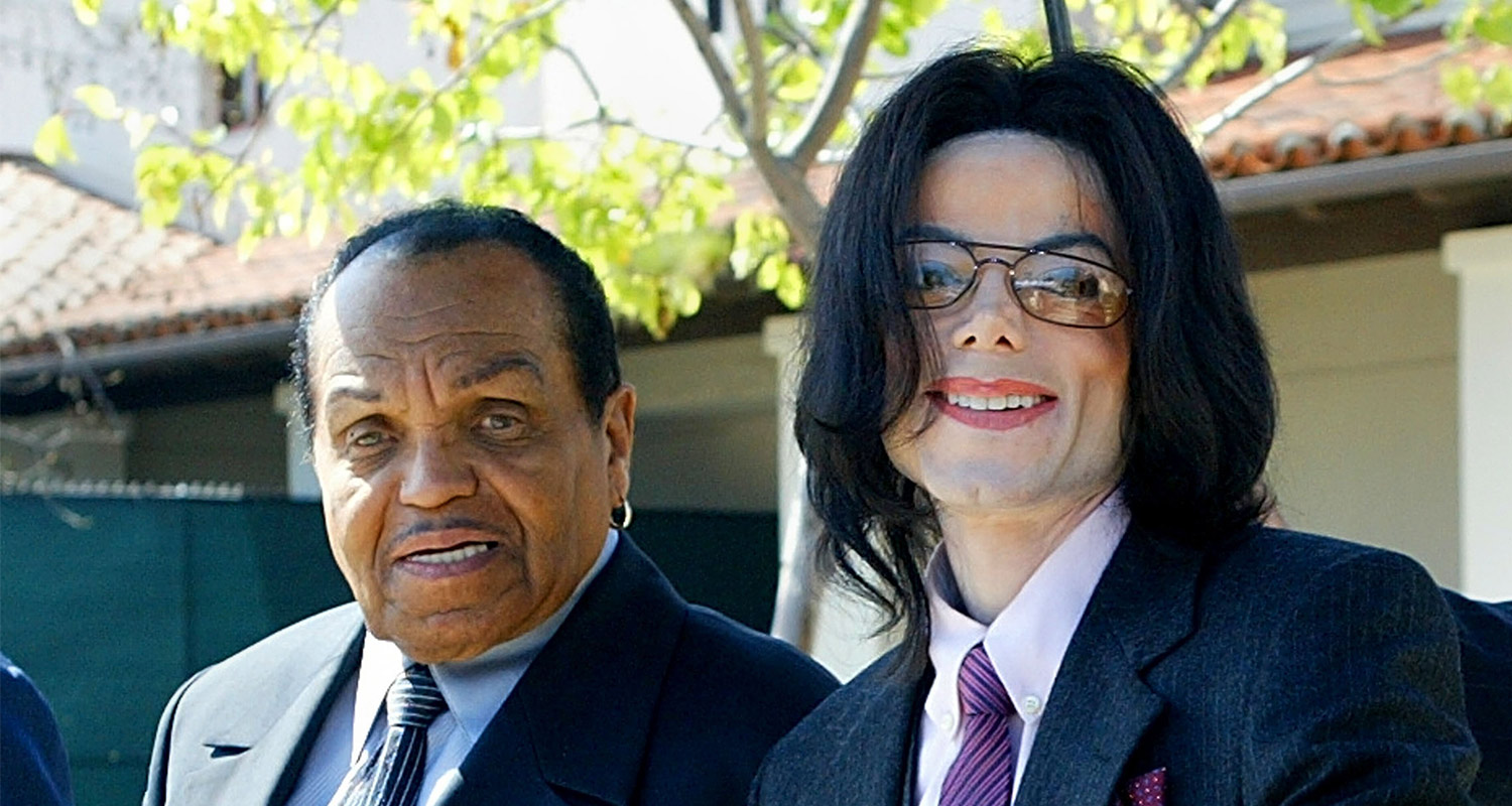 Michael Jackson (right) pictured with his father Joe Jackson