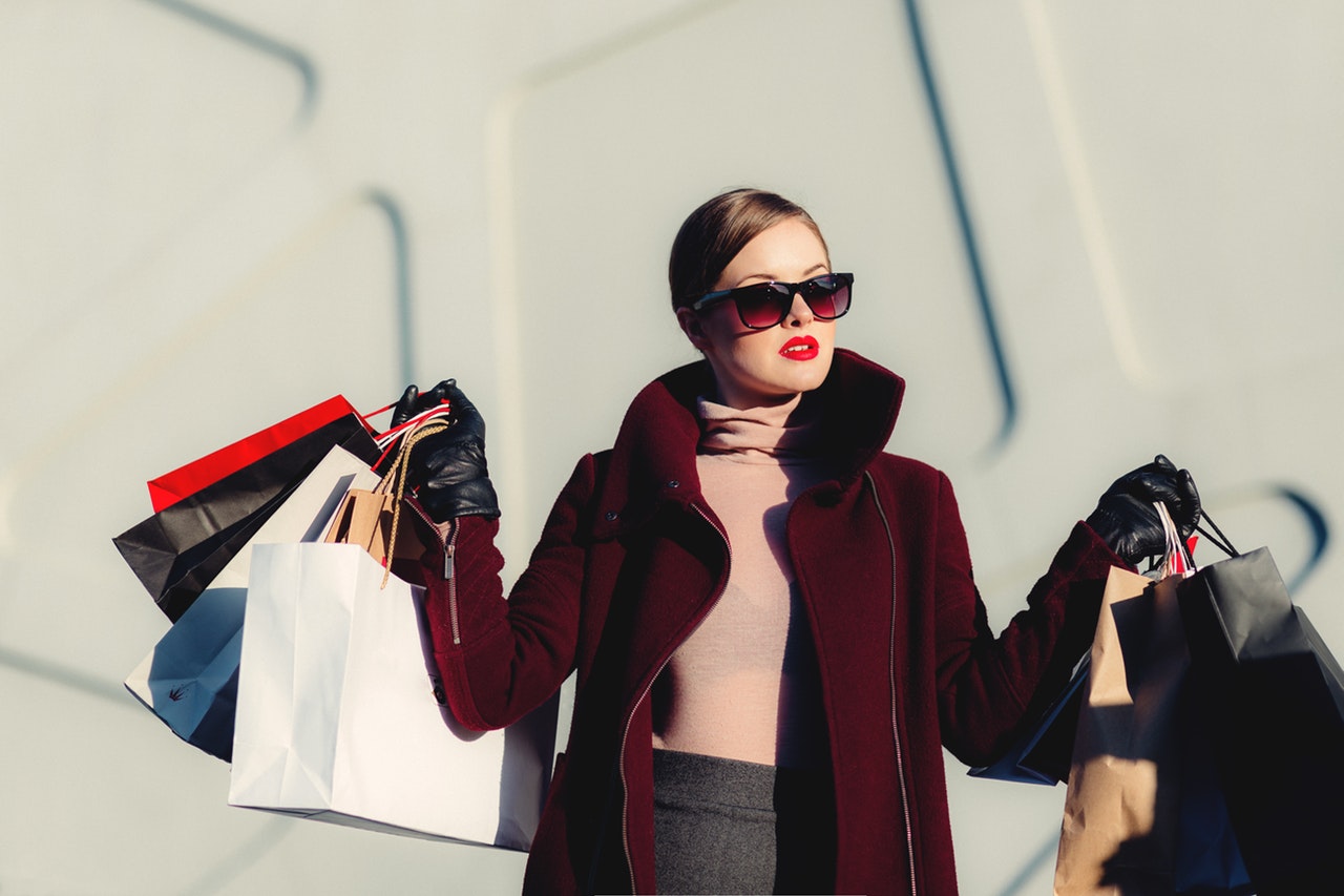 woman shopping shopper, luxury