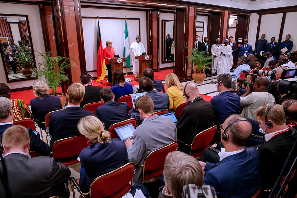 President Buhari receives in Official Visit German Chancellor Angela Merkel in State House on 31st Aug 2018 | State House Photo