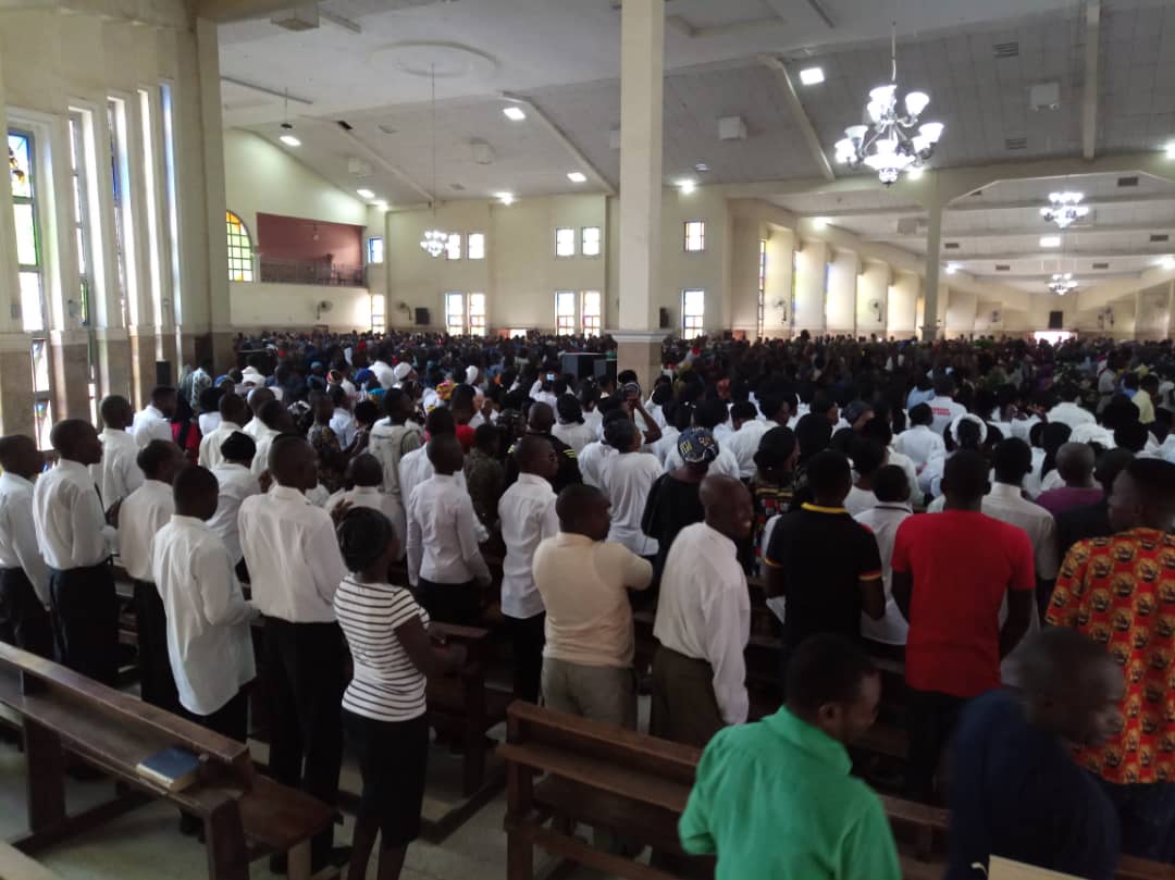 Members of the Christian Association of Nigeria, CAN blocked from conducting a peaceful protest against the killings by Fulani herdsmen in Yola, Adamawa on Wednesday, August 1, 2018 | Zidon Love