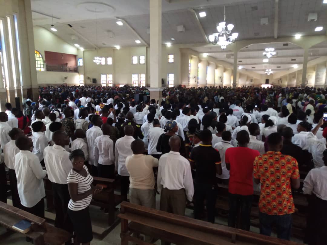 Members of the Christian Association of Nigeria, CAN blocked from conducting a peaceful protest against the killings by Fulani herdsmen in Yola, Adamawa on Wednesday, August 1, 2018 | Zidon Love