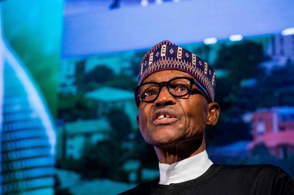 atrocious civilian administration, Muhammadu Buhari, president of the Federal Republic of Nigeria, speaks during the U.S. Africa Business Forum in New York, U.S., on Wednesday, Sept. 21, 2015. | Michael Nagle/Bloomberg
