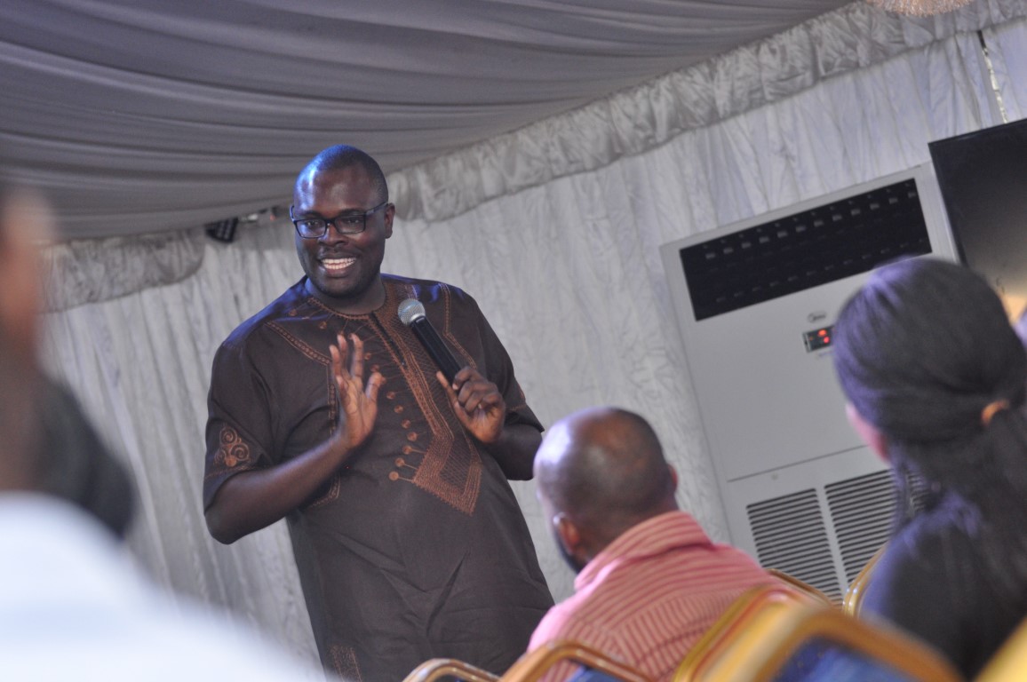 Chude Jideonwo sharing his experience at Dealing with Depression - a Joy Masterclass on July 28, 2018 at Lekki, Lagos | Red Media