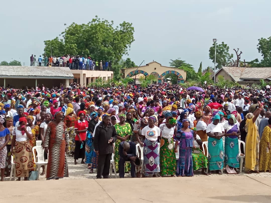 Members of the Christian Association of Nigeria, CAN blocked from conducting a peaceful protest against the killings by Fulani herdsmen in Yola, Adamawa on Wednesday, August 1, 2018 | Zidon Love