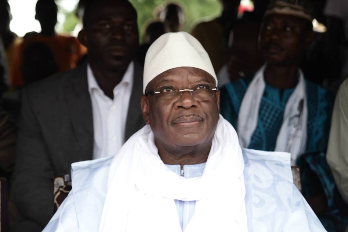 (FILES) In this file photo taken on August 10, 2018 Mali's incumbent president Ibrahim Boubacar Keita