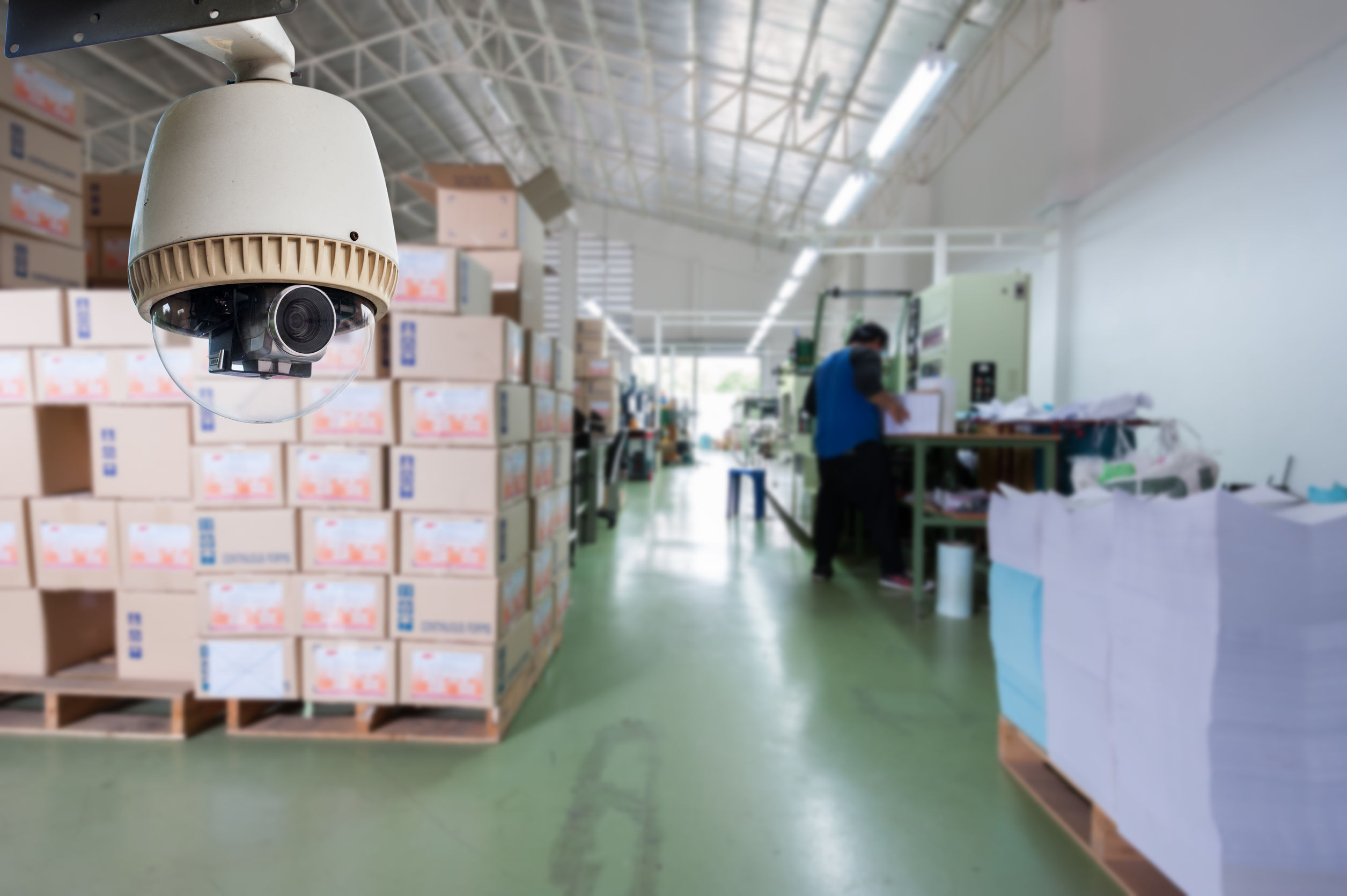 27108211 - cctv camera or surveillance operating in store or warehouse