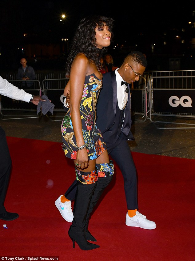 Naomi Campbell made sure she remained in the spotlight as she arrived with Nigerian Singer, Wizkid fashionably late to the 21st annual GQ Men Of The Year Awards 2018, London, on Wednesday, Sep 5, 2018 | Tony Clark/Splash News