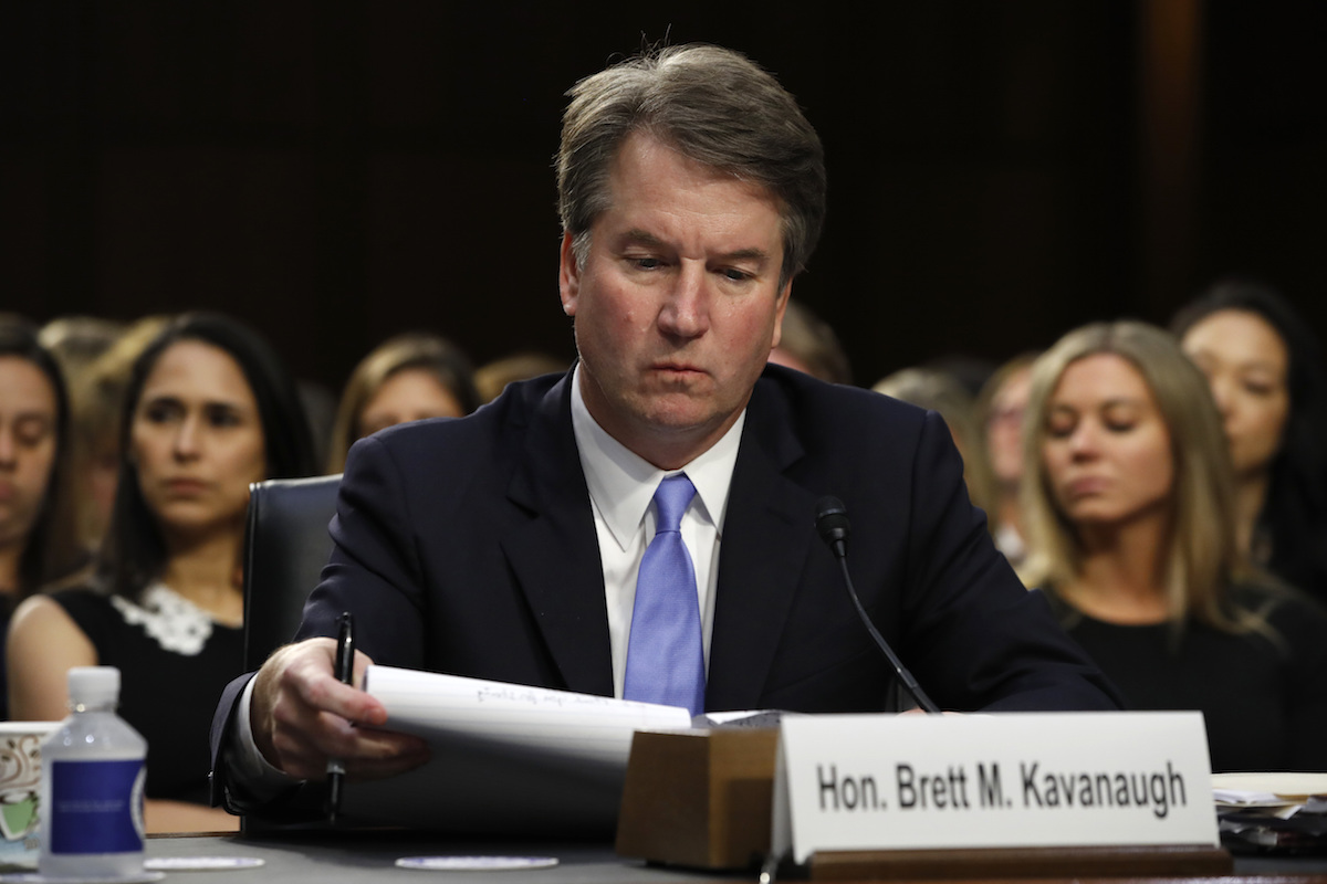 Brett Kavanaugh faces Senate confirmation hearing on Sept. 6, 2018.