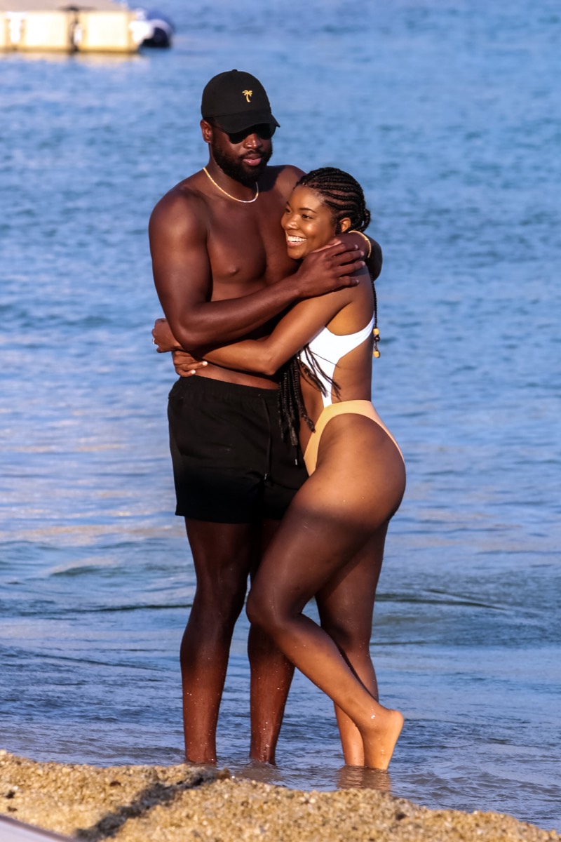 Mykonos is party central and a hub of celeb activity. Gabrielle Union and Dwyane Wade enjoyed a sun-soaked getaway on the island in August.