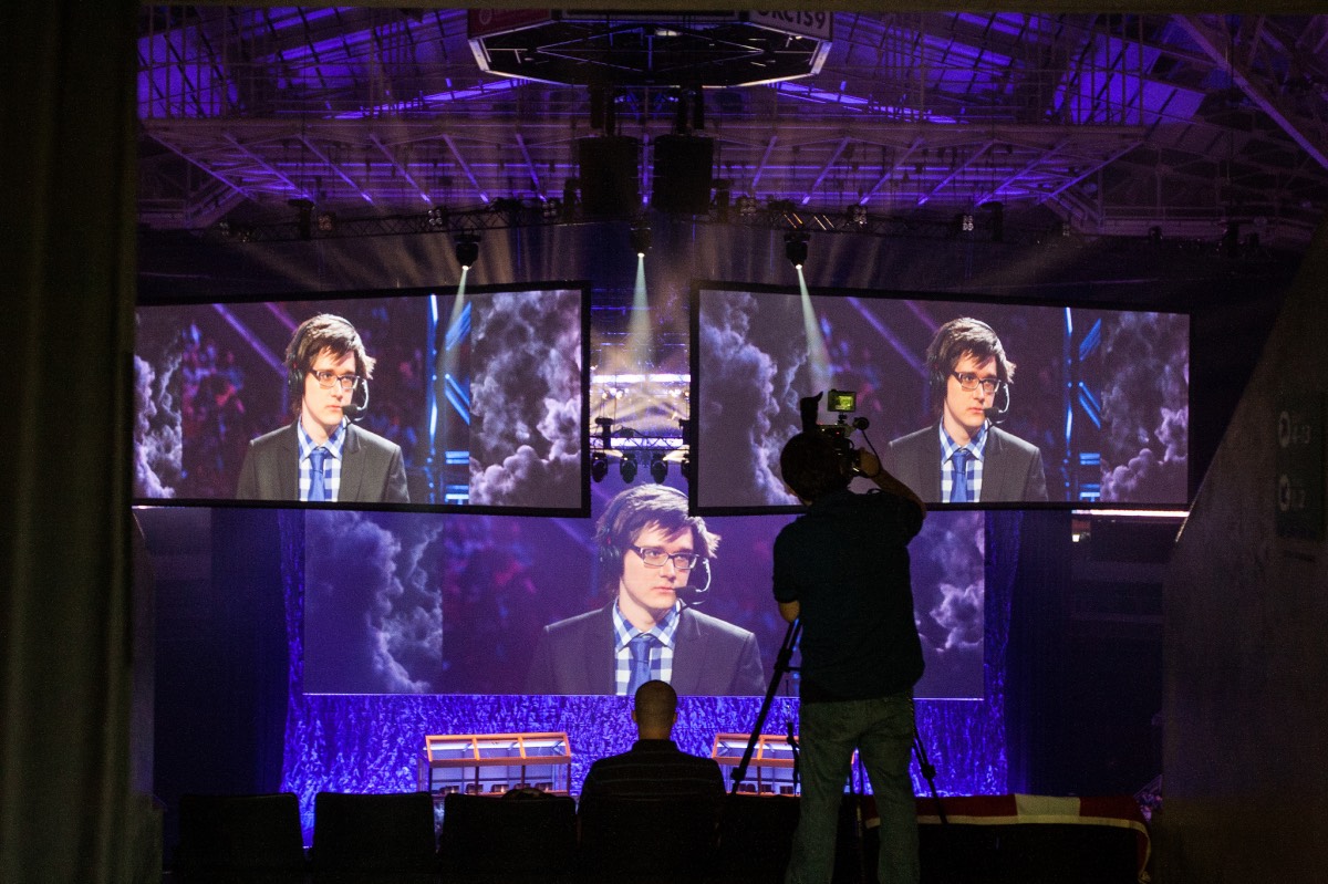 The multi-media crew works at The International to compete for Dota 2 championship at KeysArena, Seattle, US in July 2014 | Jakob Wells/Flickr