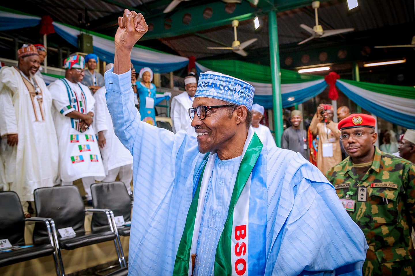 President Buhari attends APC Presidential National Convention at Eagles Square, Abuja on 6th Oct 2018