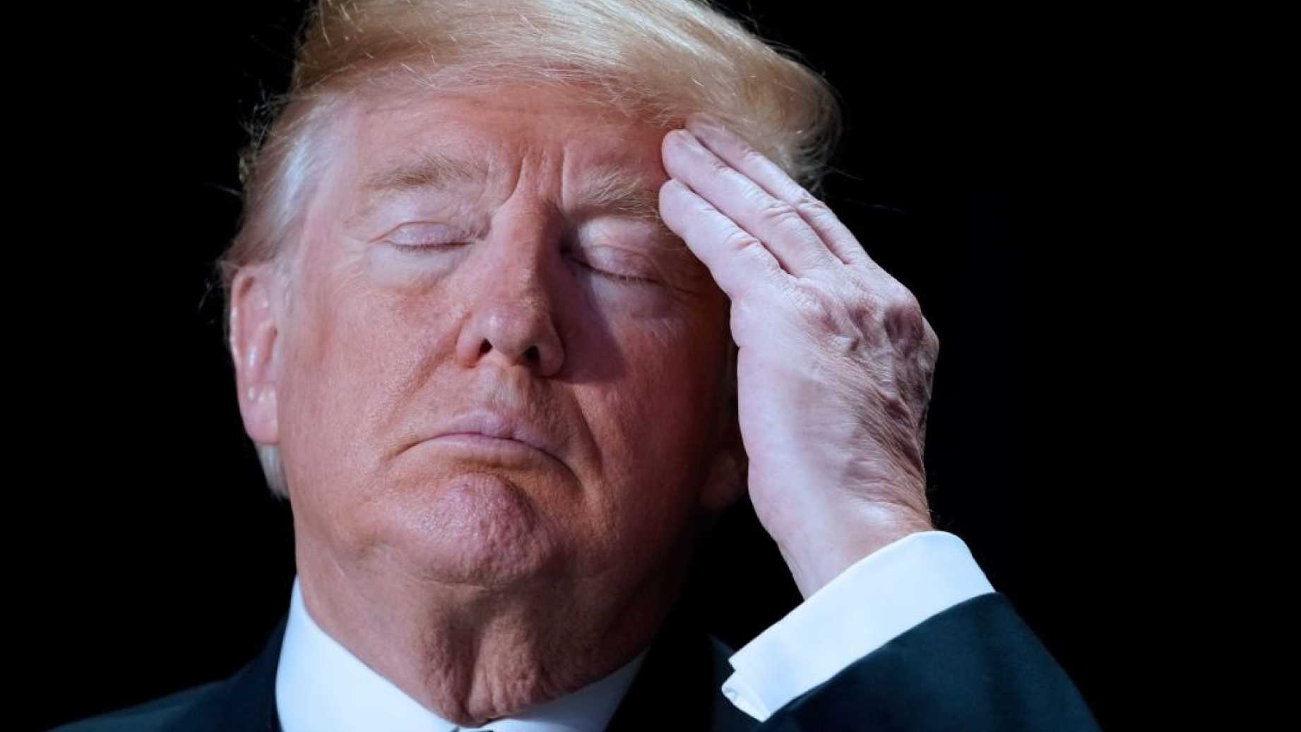 Republicans Donald Trump closing his eyes | MANDEL NGAN/AFP/Getty Images
