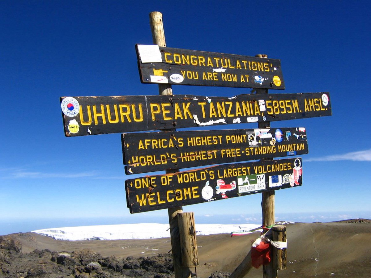 The peak of Mount Kilimanjaro