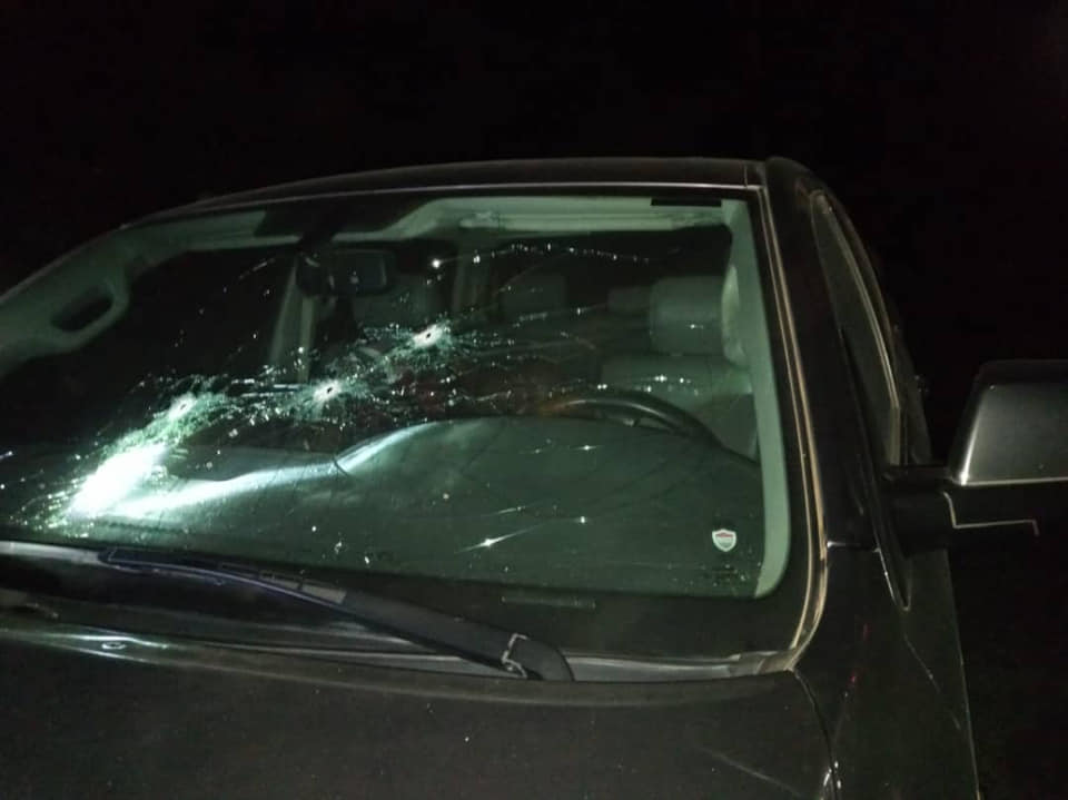 Scene from the brutal assassination of former Air Chief, Alex Badeh