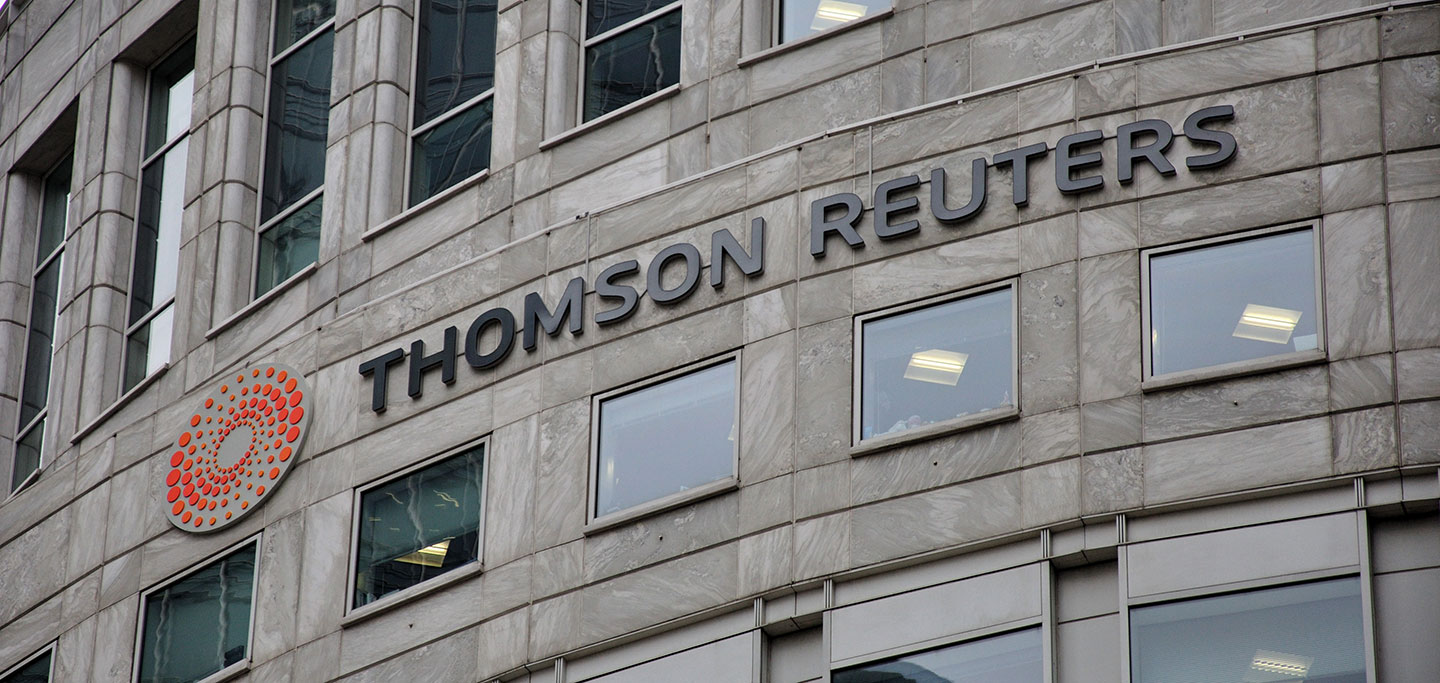 Thomas Reuters skyline signage