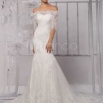 wedding gown wedding dress  Half-Sleeve-Off-the-Shoulder-Lace-Wedding-Dress-in-Trumpet-Style-500125-6